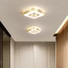 Deckenleuchten Cixin Goldene LED-Lampe für Flur, Dachboden, Treppe, Eingang, quadratisch, Innenbeleuchtung, minimalistischer Stil, Küchenarmaturen