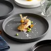 Plates High-end Sense Plate Dish Home Restaurant Light Luxury Creative Western Dinner Flat White French Dessert Table