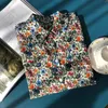 Blouses pour femmes Vintage fleur imprimer à manches longues vêtements femmes hauts et chemisier Camisas De Mujer automne mode français coton chemise femme