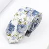 Bow Ties Fancy Gedrukte bloemen stropdassen voor mannen Women Wedding Party Casual Afternoon Tea Katoen Slim Tie Handgemaakte Gravata Suit kraag