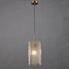 Lampes suspendues nordique minimaliste chevet verre Led lustre modèle chambre chambre décor Designer luxe luminaires suspendus