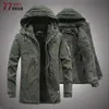 Outdoor-Jacken Hoodies Winter Mittellange Jacken Männer Militär Pelz Gefüttert Verdicken Warme Windjacke Mäntel Herren Hochwertige Outdoor Taktische Parka Outwear 0104