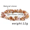 Натуральные драгоценные камни Бресет браслет нерегулярные кристаллические растягивающие чипсы бусинки Самородки браслеты браслеты кварцевые эластичные браслеты для женщин