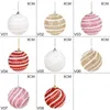 Decoração de festa 8cm espuma de espuma à prova de Natal Bola Bola de Natal pendurada pingentes em casa 2023 Navidad Noel Year Bauble