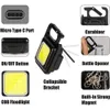 Multifunctional Mini COB Keychain Led Lights USB Charging Emergency Lamps Strong Magnetic Repair Work Outdoor Camping Light