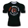 Erkek Tişörtler Sıkıştırılmış Gömlek Erkekler Spor Giyim Tiger Desen Kısa Kollu T-Shirt Sweatshirt Koşu Taytlar Rashgard Giyim Spor Salonu Fitness SH T230103