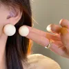 Stud Earrings Candy Colored Pearl Women's Jewelry Cute Big Ball Girls Party Fashion Design Exaggerated