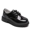 Flat Shoes Kids Leather For Boys Formal Oxford Fashion Lace Uo Children Casual Girls Moccasins Wedding