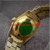 Relógio de luxo 2 estilo 18k ouro automático 36mm relógio glide suave preto rosto mecânico moda masculina relógios262s