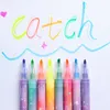 12pcs Highlighter Double-Ongher Art Marker Pens Pastel Liquid Fluorescent Pen School Color School Journal Journal