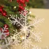 クリスマスの装飾木の装飾雪片8.2-22cm白いプラスチック人工雪の家2023ハッピーイヤーパーティー用品
