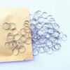 Chandelier Crystal Top Quality 50pcs 12mm Chrome Stainless Steel Jump Rings Curtain Accessories Hanging Pendants Octagon Beads Connectors