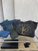 7A Tote Women Bag Diamond Plaid Large Capacity handbag Metal LOGO Imported Vintage Denim Fashion Buckle Designer