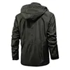 Outdoor Jackets Sweat à capuche automne veste hommes tactique militaire décontracté manteau extérieur à capuche coupe-vent extérieur Bomber plusieurs poches manteau mi-long Casual 0104