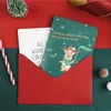 Convites para festas de boneco de neve embrulhar para presentes Papai Noel Cards Cards de agradecimento Bênção de cartões postais de Natal com envelope