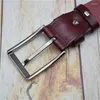 Belts Men's Belt Alloy Pin Buckle Genuine Leather For Men Black/coffee/blue/green/red/purple 3.8CM Width Trouser Jeans