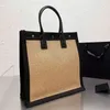 Beach Woven Tote Bag Women Summer Handbag Designer Counter Duchet Leather Luxury Crossbody Female Female Thorpings 220412