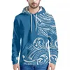 Casual shirts voor heren Blue Cabinet Polynesische Samoa Fall Hawaiiaanse stijl Sweatshirt Lange mouw Hoodie Slim Men Warm Vakantie Luxe