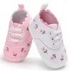 Första vandrare födda babysko canvas sneakers spädbarn småbarn