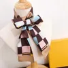 Designer Silk Scarf Fashion New Women Letter Luxury Scarfs Classic Hairband Handbag Silk Material Storlek 8x120