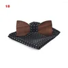 보우 넥타이 남성 수제 나무 나비와 손수건 영국 파티 웨딩 비즈니스 액세서리 gravata