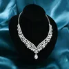 Праздничный вариант хрустальной короны Серьги колье набор воротника Tiara Pendant Full Diamond Choight Chaight Fairy Girl Choke