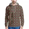 Chemises décontractées pour hommes Imprimé vert Mode Tribal Style Polynésien Sweat à capuche Sweat à manches longues Slim Homme Automne / Hiver