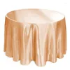 Mesa de mesa de pureza cor de cetim de seda de cetim sentindo toalha de mesa redonda para festa diária de banquetes de jantar de casamento e ambiente de trabalho