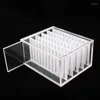 False Eyelashes 2pcs Clear Eyelash Storage Box Acrylic Individual Lashes Plate Pallet Holders Display Stand Lash For Extension Cases