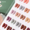 Gel de unhas Eleanos Polish Conjunto 30pcs Cores de chá marrons Mergulhe de desvio de arte de laca LED UV Verniz por atacado