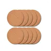 Table Mats Natural Round Wooden Slip Slice Cup Mat 6/10/20PC Tea Coffee Mug Drinks Holder For DIY Tableware Decor Placemat