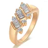 خواتم الزفاف أزياء Desgin Gold Farmling for Women Girls Brilliant Cz Crystal Jewely Jewelry Finger Bands Whol