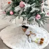 Dekoracje świąteczne 90 cm/122 cm sukienka drzewa biała pluszowa płatek śniegu cekinowa mata wakacyjna dekoracja imprezy świątecznej
