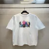 Męska koszulka 2023 Balecoigaity Projekt mody T-shirty Womentop Bawełniane zmarszczki Dowód wydrukowany List Casual Para Ubranie 06-05