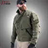 Utomhusjackor Hoodies High Quality Tactical Jacket Men Militär Special Agent Scratch Resistenta Cargo Jackets Outdoor Motorcykel Swat Army Combat Coat 0104