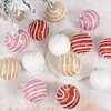 Décoration de fête 8 cm mousse incassable boule de noël arbre de noël suspendus pendentifs maison 2023 Navidad Noel année babiole