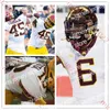 Vêtements de football universitaire américain personnalisés Football pour jeunes des Golden Gophers du Minnesota 26 Zach Evans 27 Quentin Redding 30 Jordan Nubin 33 Max Grand 47 Wyatt Schroeder 50 J. Gu