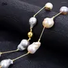 Pendant Necklaces GuaiGuai Jewelry Natural White Pink Grey Keshi Baroque Pearl Chokers Necklace Classic For Women