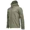 Outdoor Jackets Hoodies Mens Fleece Tactical Jacket Men Outdoor SWAT Multi-pocket Hooded Softshell Military Warm Waterproof Hunting Hiking Jackets Coats 0104