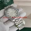 Sälj Luxury Unisex Fashion Watches 36 MM 118346 Day Date President Roman Dial Asia Automatic Mechanical Unisex Platinum Diamon2977