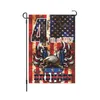 Dubbelsidig 4 juli Patriotic Garden Flagga USA Amerika Välkommen Husgård Flaggor Utomhus Indoor Holiday Banner Memorial Independence Day Dekorationer 12x18tum