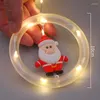 Strings LED Circle String Lights Rideau Lampe Extérieure Jardin Guirlande Chambre Décor Noël Vacances Lumière USB 2023