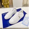 Italien Luxury Casual Color Matching Zipper Men and Women Low Top Flat äkta lädermensdesigner Sneakers Trainers GM010191