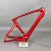Aero Road Scheibenbremse Rennrad Rahmen TT-X30 Außenkabel Kohlefaser T800 BB386 Tretlager Candy Red