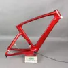 Aero Road Frein à disque Cadre de vélo de route TT-X30 Câble externe Fibre de carbone T800 BB386 pédalier Candy Red