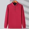 Commercio all'ingrosso 2023 autunno e inverno Polo da uomo 100% cotone Polo manica lunga Tee ricamato Autunno Business Casual Risvolto Moda Top Soft M-4XL