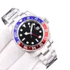 Mens tittar svart automatisk mekanisk rörelse Titta på 40mm rostfritt stål remkoks keramiskt fodral fällande spänne klassiska män armbandsur montre de luxe