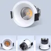 110V 220V LED Mini Downlights COB projecteur 3W 5W LED s Downlight blanc noir coquille LED plafonnier encastré