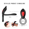 Sex Toys Massager Nya par Försenar Ejakulation Penisvibrator med dubbla kukringar Nipplar Leksaker Vuxen för män Clitoris Stimulator