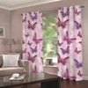 Curtain SOFTBATF Pink Butterfly Printing Blackout Curtains Fabric Drapes Window For Living Room Bedroom Drop